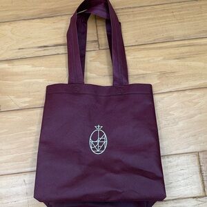 Jacque marie mage Burgundy Tote Bag with Crown Logo